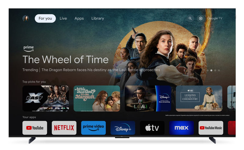 Téléviseur intelligent QLED Pro de TCL UHD 4K de 98 po à 120 Hz avec HDR Pro+ et Google TVMC (98Q651G-CA)