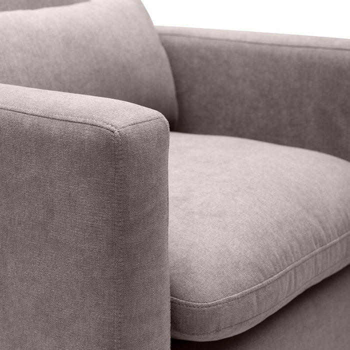 Fauteuil Kortlyn de 33 po en tissu d’apparence lin - gris