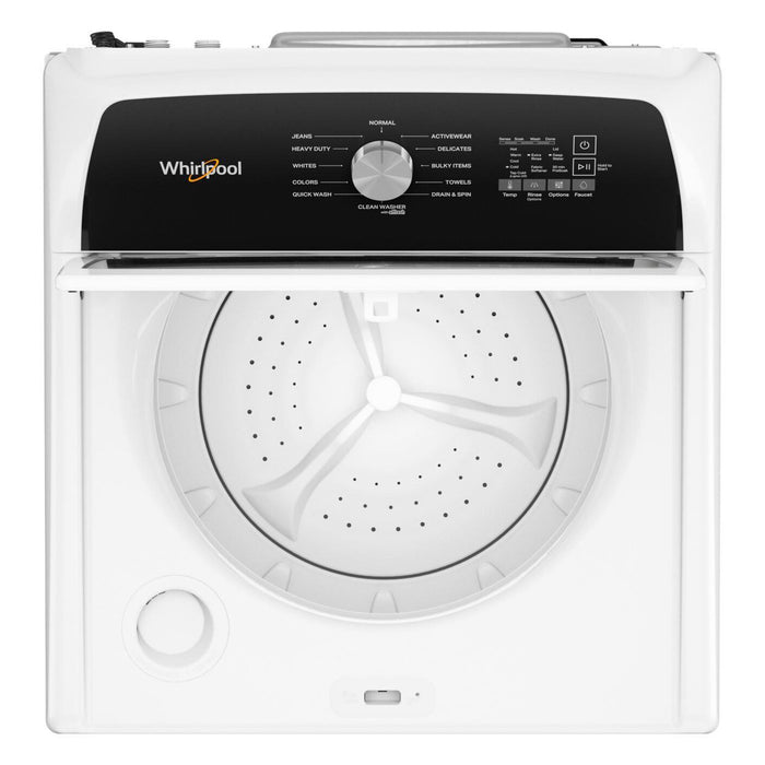 Laveuse à turbine chargement par le haut Whirlpool de 5,3 pi3 avec robinet intégré - blanche - WTW5020SW