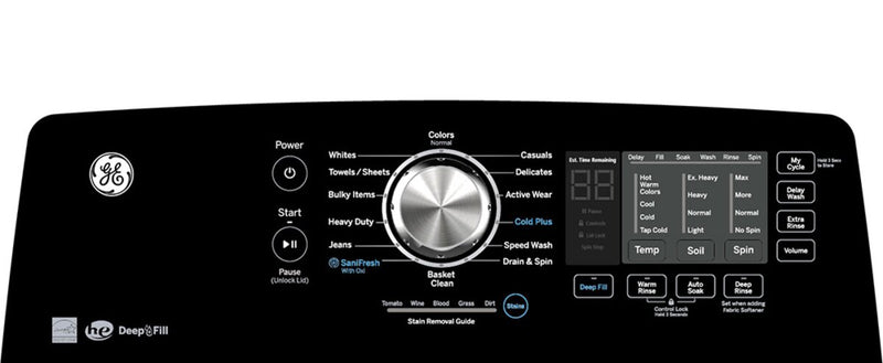 Laveuse GE à chargement par le haut de 5,3 pi³ avec système de lavage Infusor - gris diamant - GTW681BMRDG