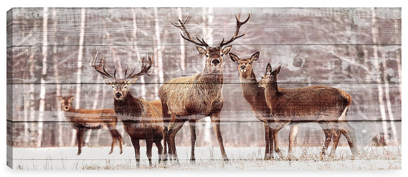 Œuvre d’art « Deer » sur toile - 20 po x 48 po