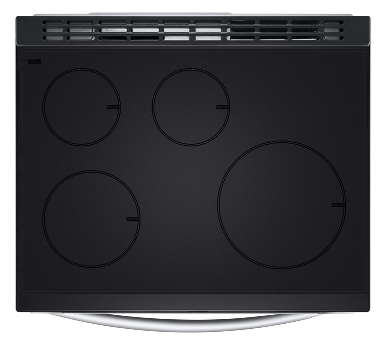 Cuisinière intelligente à induction LG de 6,3 pi³ et de 30 po avec convection et friture à air - acier inoxydable - LSIL6332FE