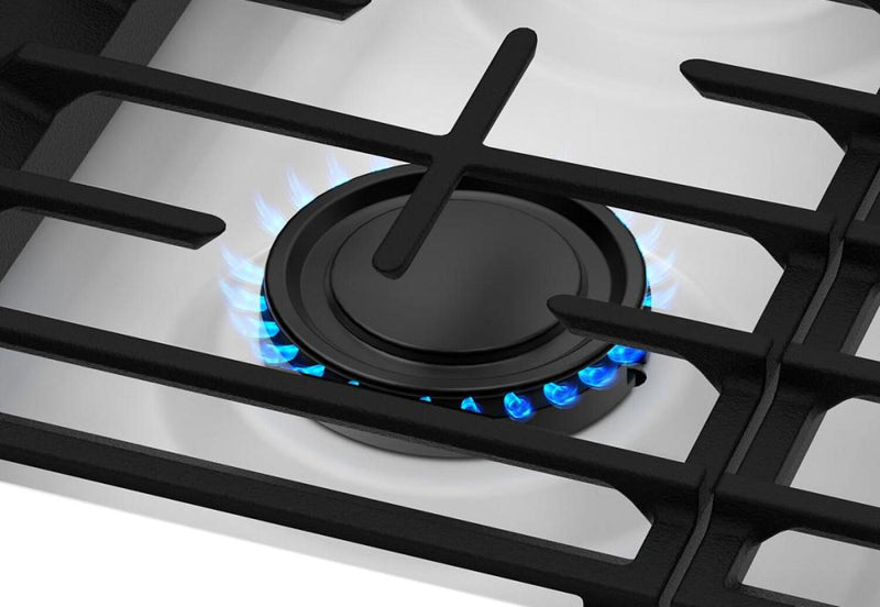 Cuisinière à gaz Whirlpool de 5 pi³ avec friture à air et autonettoyage - blanche - WFGS5030RW