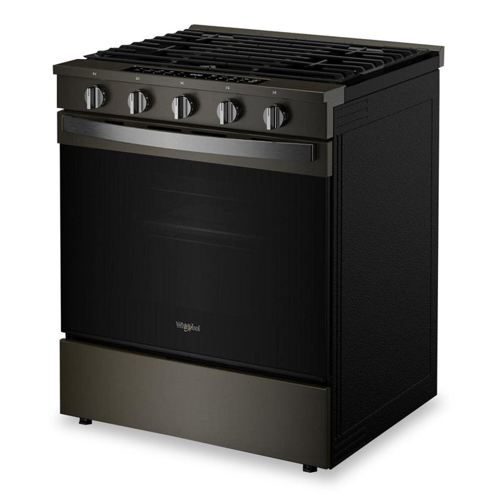 Cuisinière à gaz Whirlpool de 5 pi3 avec friture à air et revêtement WipeCleanMC - acier inoxydable noir - WSGS7530RV