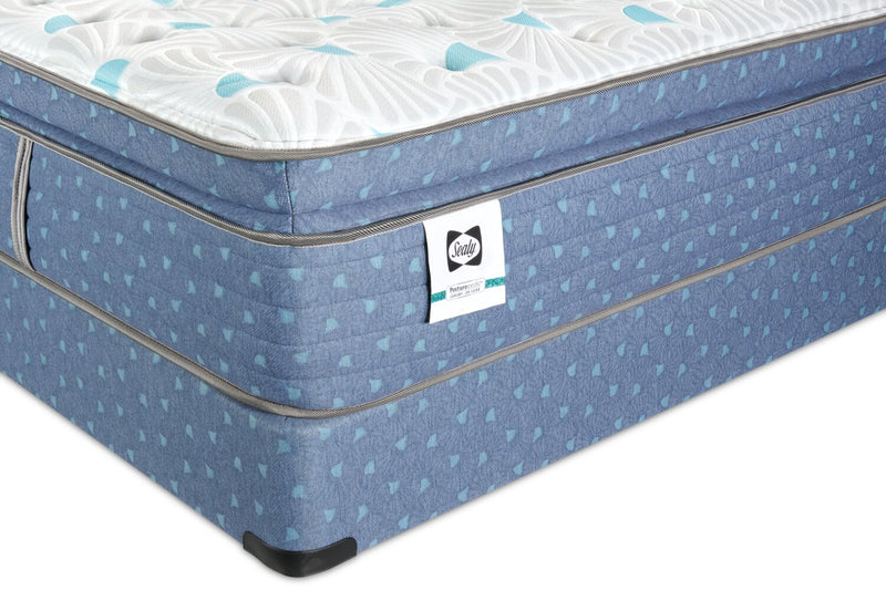 Ensemble Matelas Euro-plateau épais Paradiso Resort Luxury Posturepedic Crown Jewel de Sealy pour grand lit