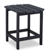 Table de bout Bask 15 po (L) pour la terrasse à l’extérieur, plastique haute densité, résistant aux rayons UV et aux intempéries - noire