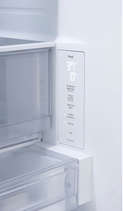Réfrigérateur LG de 24 pi3 et de 36 po de profondeur comptoir Counter-Depth MAXMC à portes françaises avec système de charnières Zero ClearanceMC - LF24Z6330S