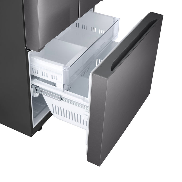 Réfrigérateur intelligent LG de 25 pi³ à portes françaises avec machine à glaçons - acier inoxydable noir - LF25S6200D