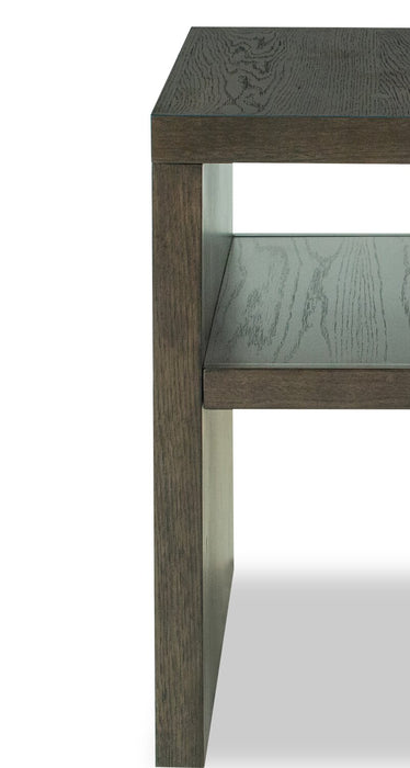 Table de fauteuil moderne Hatfield de 18 po en bois massif - brun champêtre