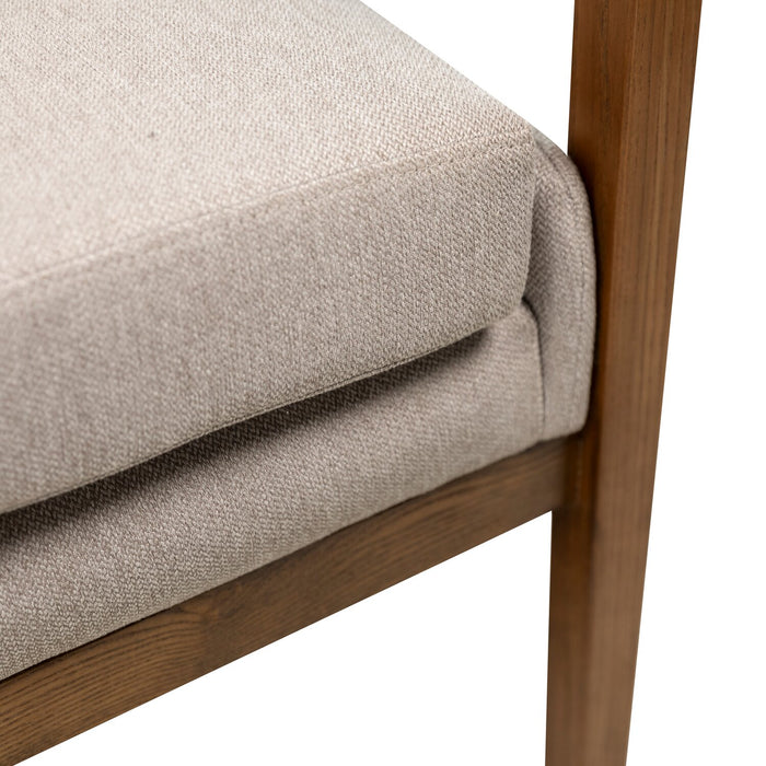 Fauteuil d’appoint Echo 27,95 po en tissu avec accoudoirs et pattes en bois - beige