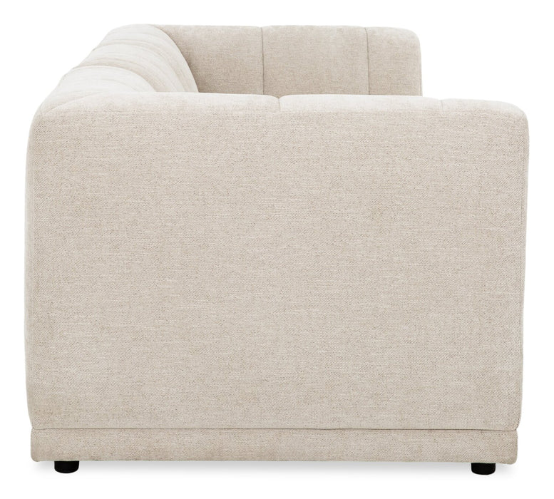 Sofa modulaire Oaklyn Kort & Co. de 109 po en tissu avec coussins de siège capitonnés - beige