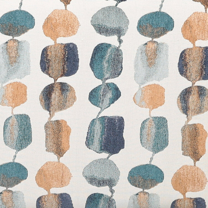 Fauteuil d’appoint à inclinaison par poussée Raven de 28,5 po en tissu de chenille - bleu sarcelle multicolore