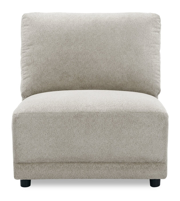 Fauteuil sans accoudoirs modulaire Voyage en tissu avec coussins de dossier amovibles - Beige