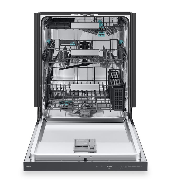 Lave-vaisselle Samsung de 24 po et de 38 dBA avec commandes sur le dessus, nettoyage avec IA et 3e panier - DW90F89T0UMTAA
