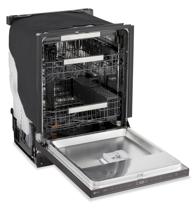 Lave-vaisselle encastré LG à 44 dBA de 24 po avec commandes sur le dessus et QuadWashMD Pro - acier inoxydable - LDNPM654D