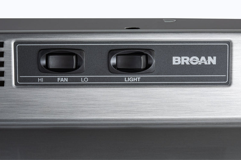 Hotte de cuisinière sous l'armoire Broan de série BU2 de 24 po - acier inoxydable - BU224SF