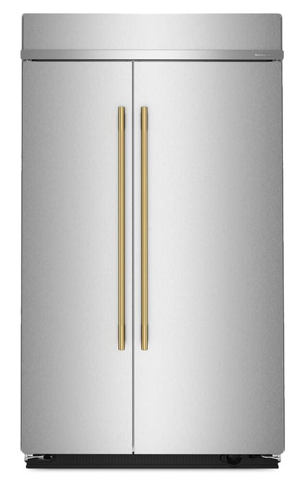 Réfrigérateur encastré KitchenAid de 29,4 pi3 et de 48 po à compartiments juxtaposés - acier inoxydable - KBSN748SPS