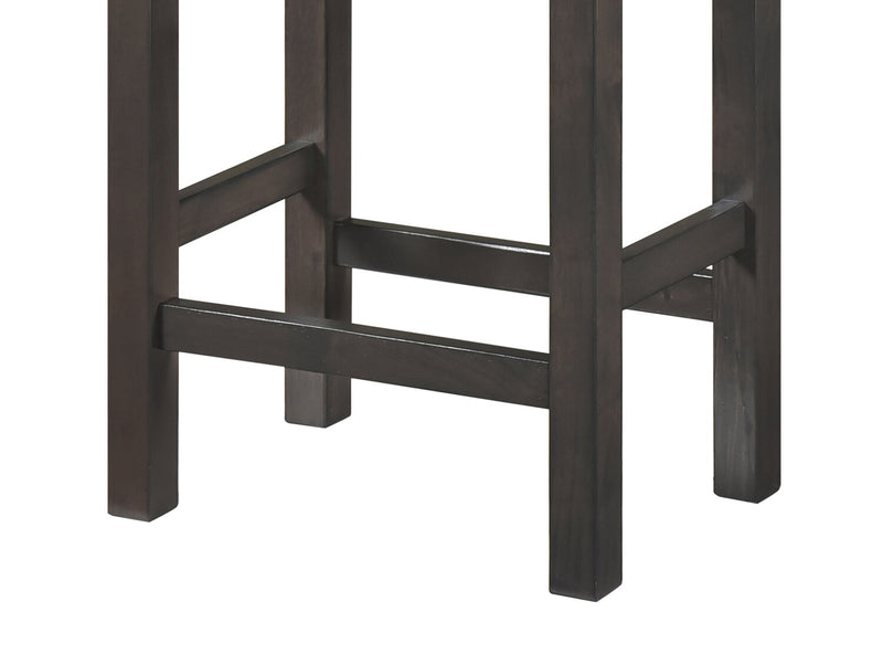 Coin-repas moderne Noah de 60 po avec 3 tabourets de hauteur comptoir et ports USB - grise