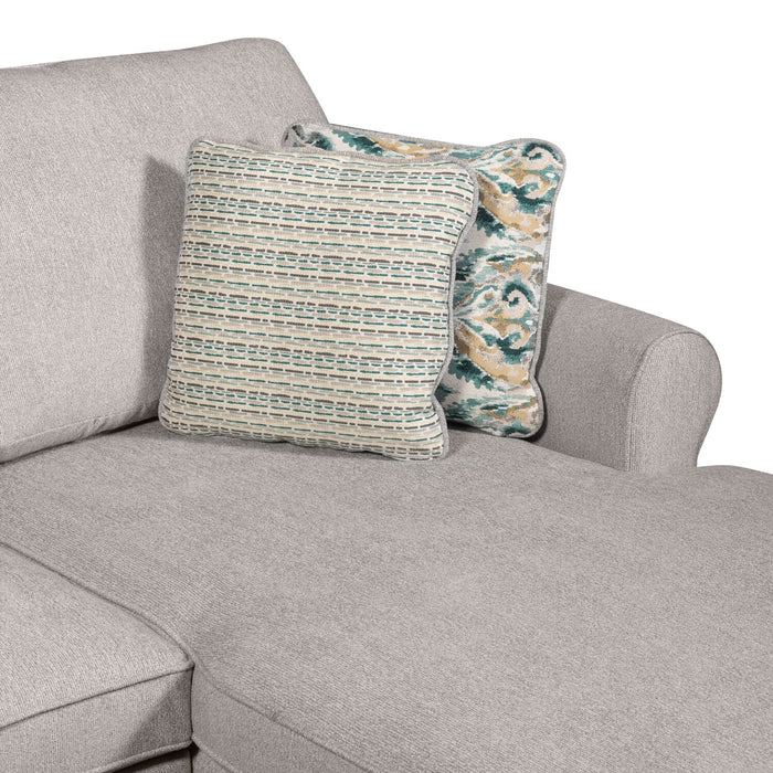 Sofa-lit sectionnel enveloppant de gauche Haven de Scott Living 3 pièces en tissu de chenille avec rangement - gris