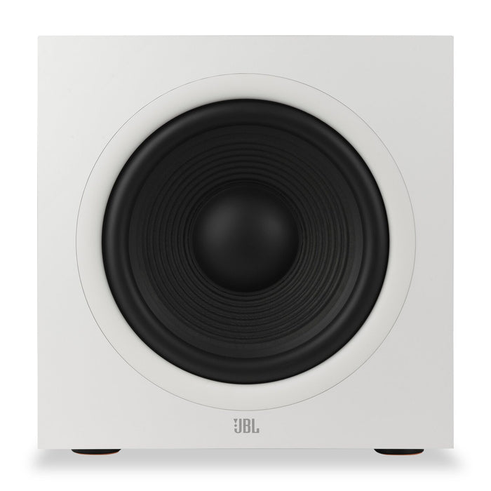 Caisson d’extrêmes graves amplifié de 500 W JBL Stage 220P de 12 po – blanc (JBL220PWHTAM)