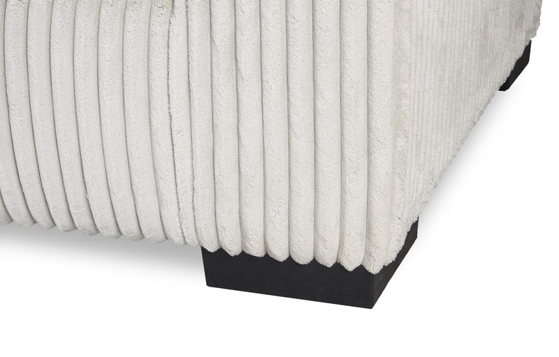 Causeuse Willow de 66 po en tissu gris clair avec accoudoirs rectilignes et coussins de siège et de dossier réversibles