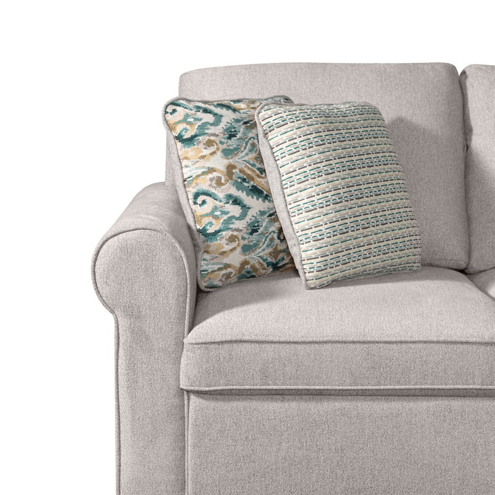 Sofa-lit sectionnel enveloppant de droite Haven de Scott Living 3 pièces en tissu de chenille - gris 