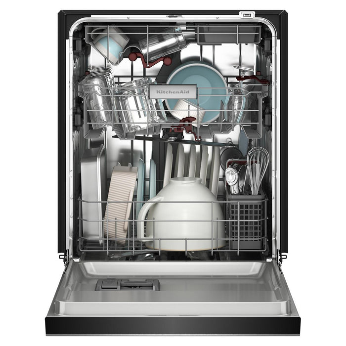 Lave-vaisselle KitchenAid de 24 po et de 44 dBA et troisième panier 360° Max JetsMC - acier inoxydable avec fini PrintShieldMC - KDFS424SPS 