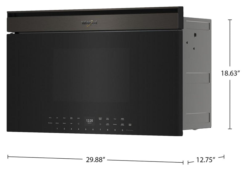 Four à micro-ondes encastré Whirlpool de 1,1 pi³ avec friture à air - acier inoxydable noir - YWMBT7030SV