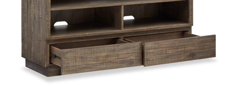 Table de salon rustique Elm de 52 po en pin - brune