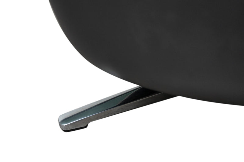 Fauteuil pivotant inclinable Vega antistress de 29,5 po en similicuir avec repose-pieds et pattes en aluminium - gris