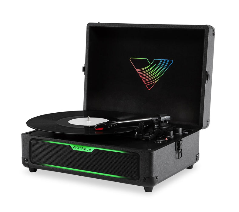 Tourne-disque illuminé en forme de valise Journey Glow de Victrola - noir (VSC-700SB-BLK)