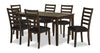 Ensemble de salle à manger Devon 7 pièces avec table et 6 chaises - 60 po (L), bois - brun foncé