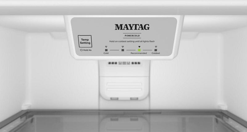 Réfrigérateur Maytag de 19 pi3 et de 30 po à congélateur supérieur - acier inoxydable résistant aux traces de doigts - MRTX5119SZ