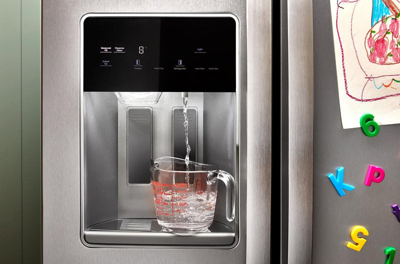 Réfrigérateur Whirlpool de 21 pi³ et de 36 po à compartiments juxtaposés - acier inoxydable noir - WRSC5536RV