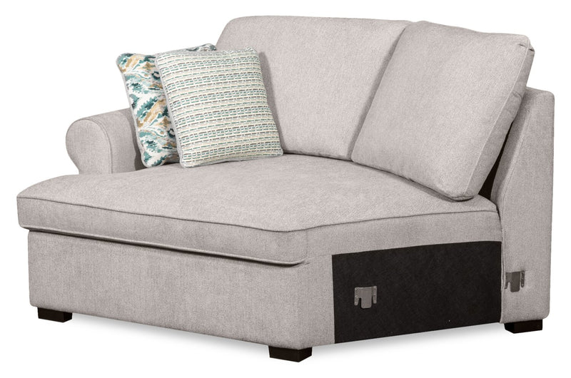 Sofa sectionnel enveloppant de gauche Haven de Scott Living 2 pièces en tissu de chenille - gris