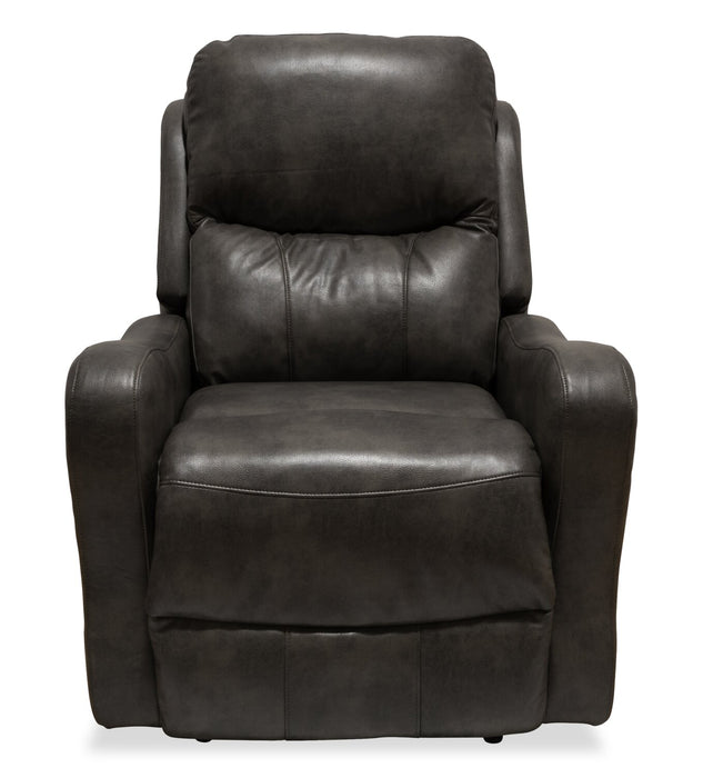 Fauteuil coulissant à inclinaison électrique Ellis de 32 po en similicuir - gris 