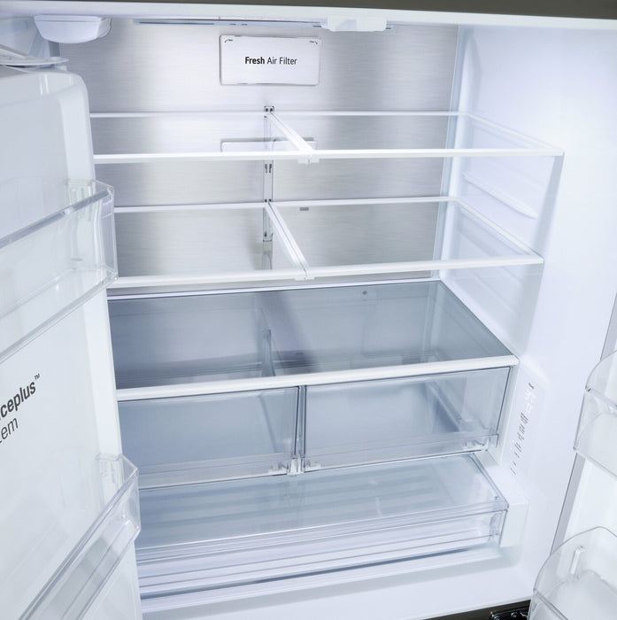 Réfrigérateur LG de 24 pi3 et de 36 po de profondeur comptoir Counter-Depth MAXMC à portes françaises avec système de charnières Zero ClearanceMC - LF24Z6330S