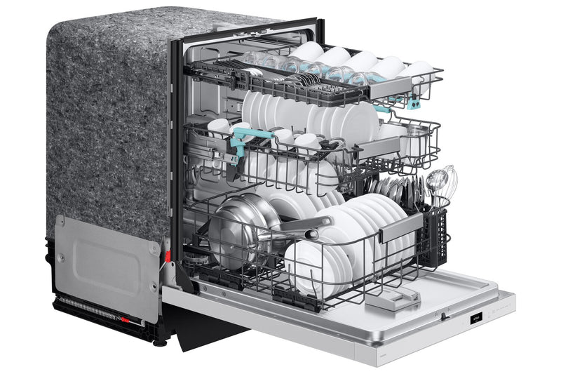 Lave-vaisselle Samsung de 24 po et de 38 dBA avec commandes sur le dessus, nettoyage avec IA et 3e panier - DW90F89T0UMTAA