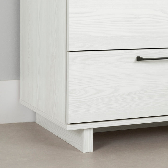 Commode verticale de chambre à coucher Everley de 29 po (L) à 5 tiroirs - blanche