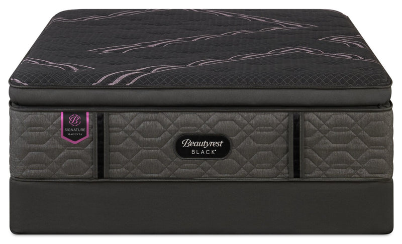 Ensemble Matelas à Euro-plateau épais Magenta Signature de Beautyrest BlackMD pour grand lit