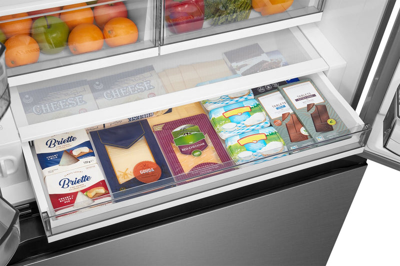 Réfrigérateur Midea de 26,5 pi3 et de 36 po à portes françaises avec pichet à remplissage automatique et machine à glaçons double - MRF27I6BST