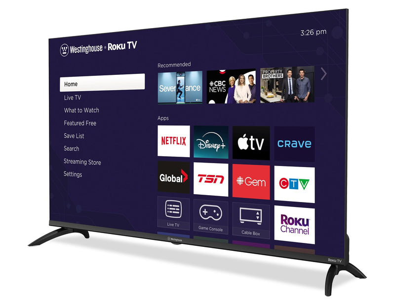 Téléviseur intelligent QLED Westinghouse UHD 4K de 43 po avec Roku TV (WR43QC5500) - modèle 2025