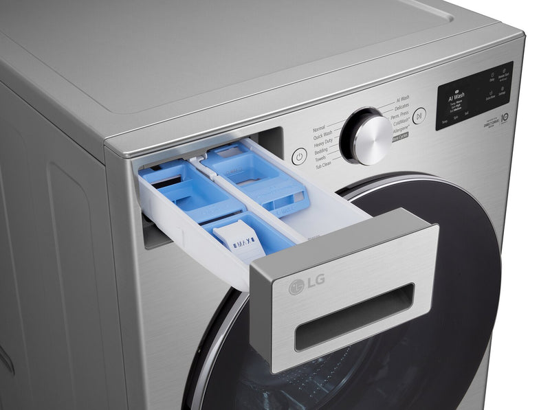Laveuse à la vapeur intelligente haute efficacité LG à chargement frontal de 5,8 pi3 - acier graphite - WM5800HVA
