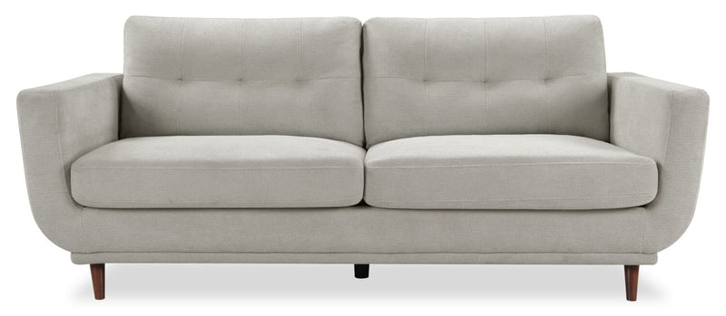 Sofa Cosmo de 80 po en tissu avec coussins de dossier capitonnés - gris