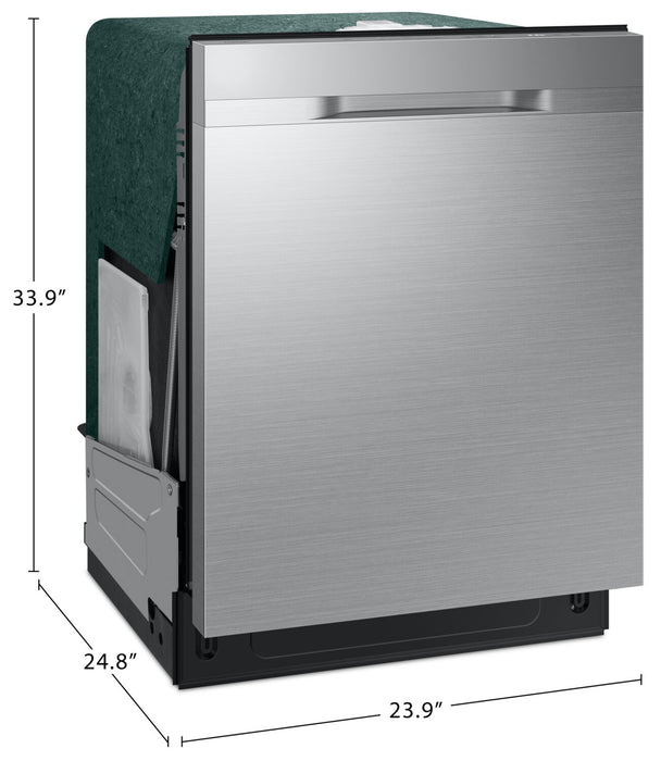 Lave-vaisselle Samsung de série 5500 de 24 po et de 48 dBA avec commandes sur le dessus et 3e panier - DW80DG5500SRAA