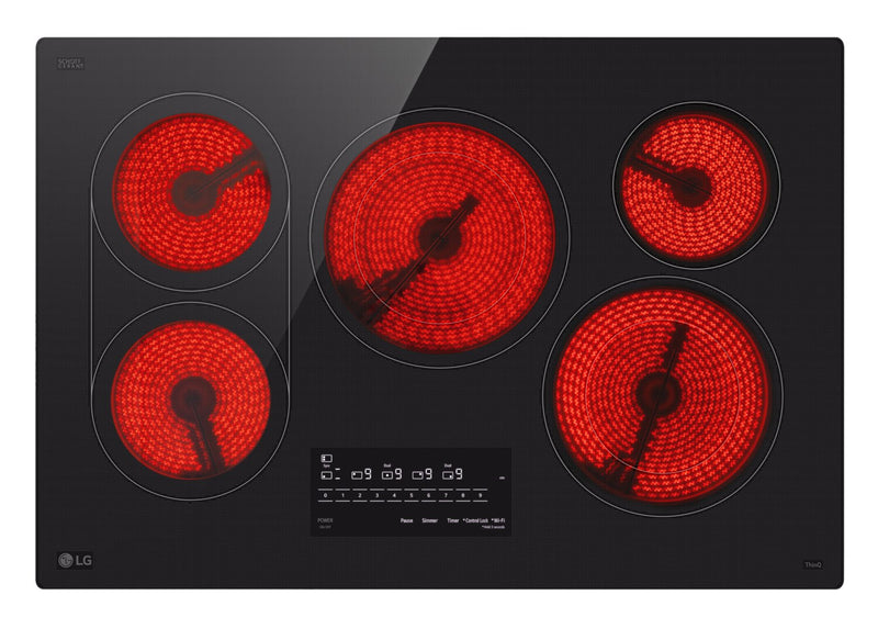 Surface de cuisson électrique LG de 30 po à 5 éléments avec élément UltraHeatMC de 3 200 W - noire - CBEW3017BE