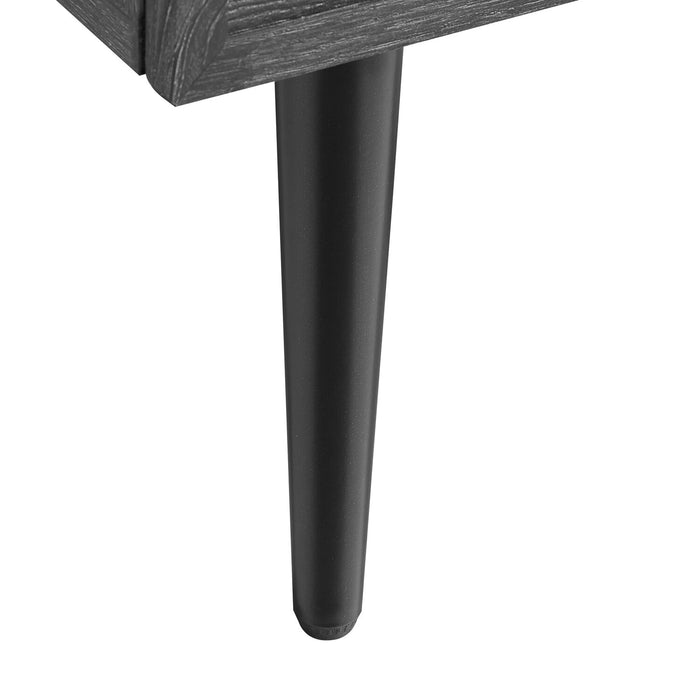 Table de nuit Brax de 18 po (l) x 25,75 po (H) à 2 tiroirs - noire