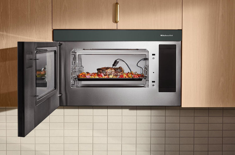 Four à micro-ondes à hotte intégrée intelligent multifonctionnel KitchenAid à installation affleurée - Genévrier  - YKMMF730PJP