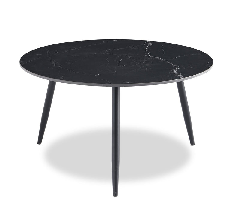 Ensemble 3 tables modernes Delancey de 31,5 po (table à café et 2 tables de bout) - noir
