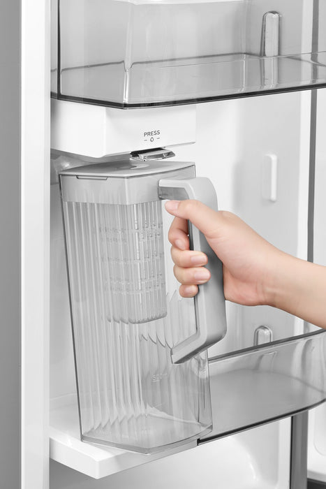Réfrigérateur Midea de 26,5 pi3 et de 36 po à portes françaises avec pichet à remplissage automatique et machine à glaçons double - MRF27I6BST